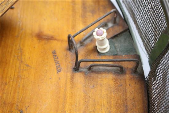 A rare mid 19th century Jaques of London Game of Cannonade of Castle Bagatelle, comprising a circular mahogany board, 38cms diameter,